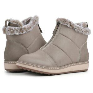 WHITE MOUNTAIN Women's Shoes Ankle Puffer Boots Sand Wide Fit